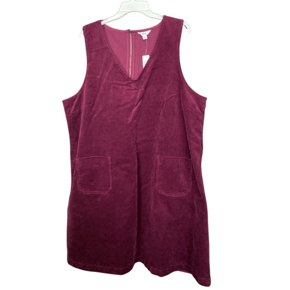 2X Cotton Corduroy Sleeveless Pinafore Dress, NWT - Picture 10 of 17